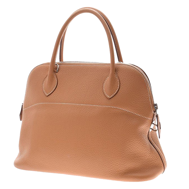 

Hermes Brown Togo Leather Bolide 31 Bag