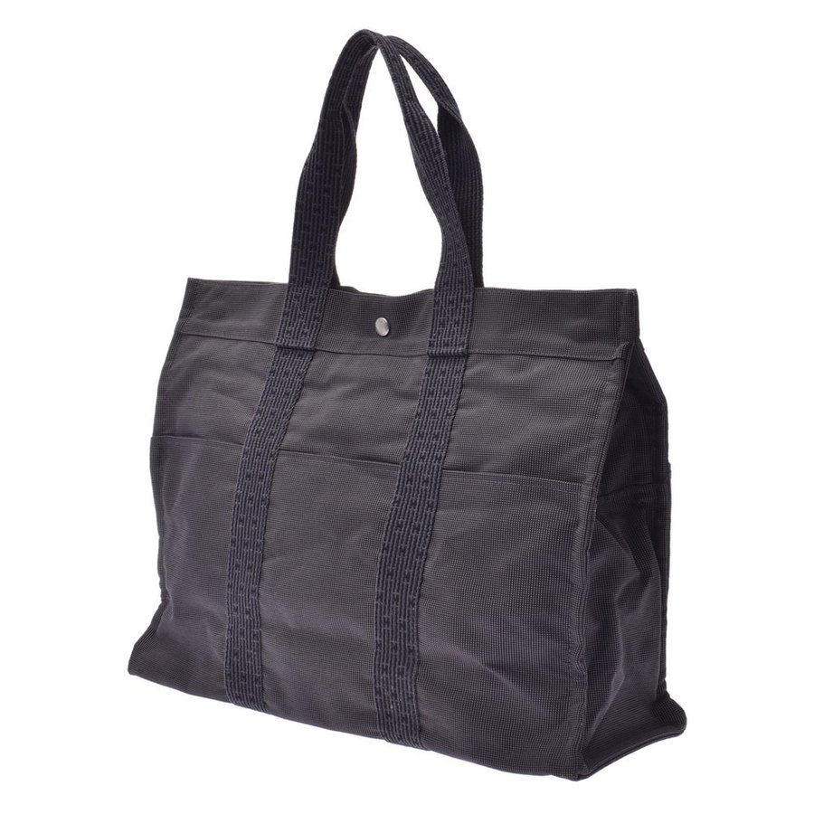 

Hermes Gray Herline Canvas MM Tote Bag, Grey
