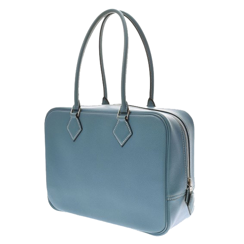 

Hermes Blue Jean Leather Plume 28 Bag