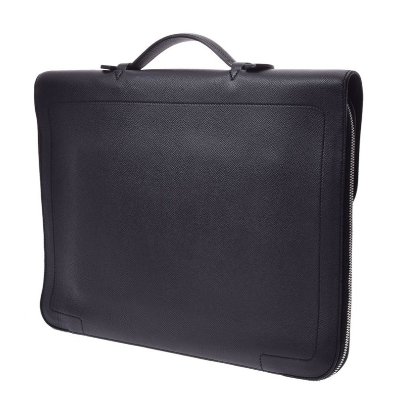 

Hermes Black Leather Briefcase