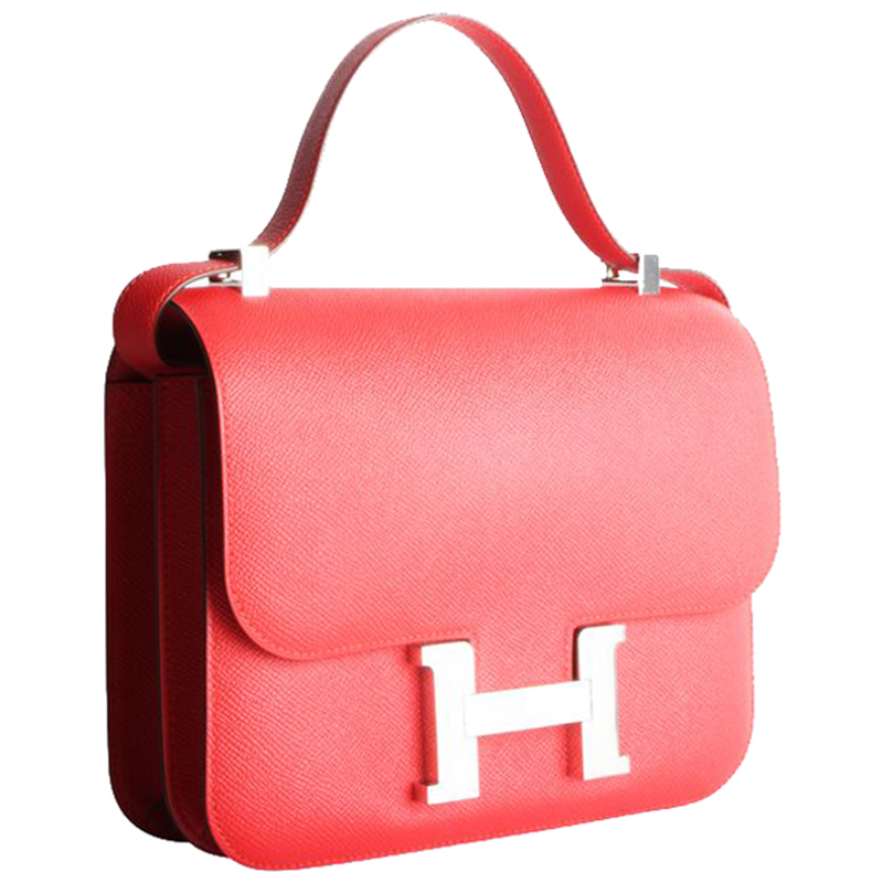 

Hermes Red Leather Constance Shoulder Bag
