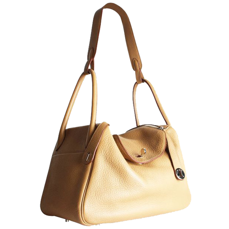 

Hermes Beige Leather Palladium Hardware Lindy Shoulder Bag