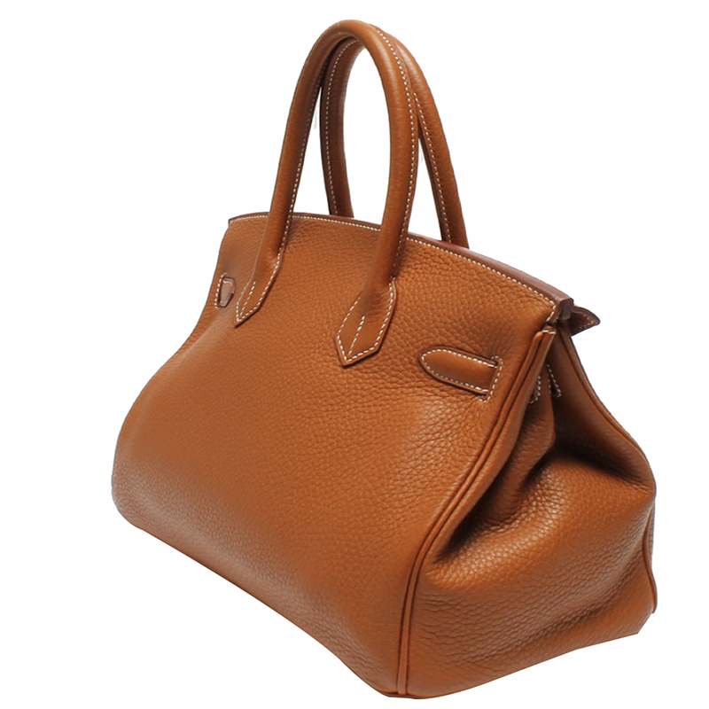 

Hermes Brown Togo Leather Gold Hardware Birkin 30 Bag