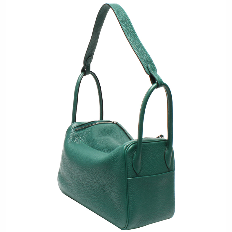 

Hermes Green Taurillon Clemence Leather Lindy 26 Bag