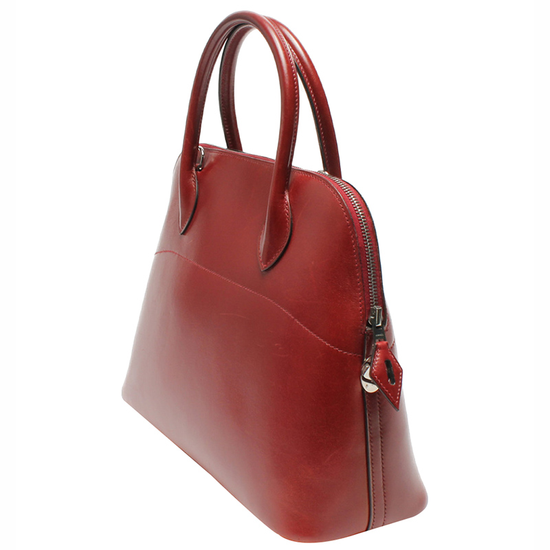 

Hermes Rouge Epsom Leather Bolide 31 Bag, Red