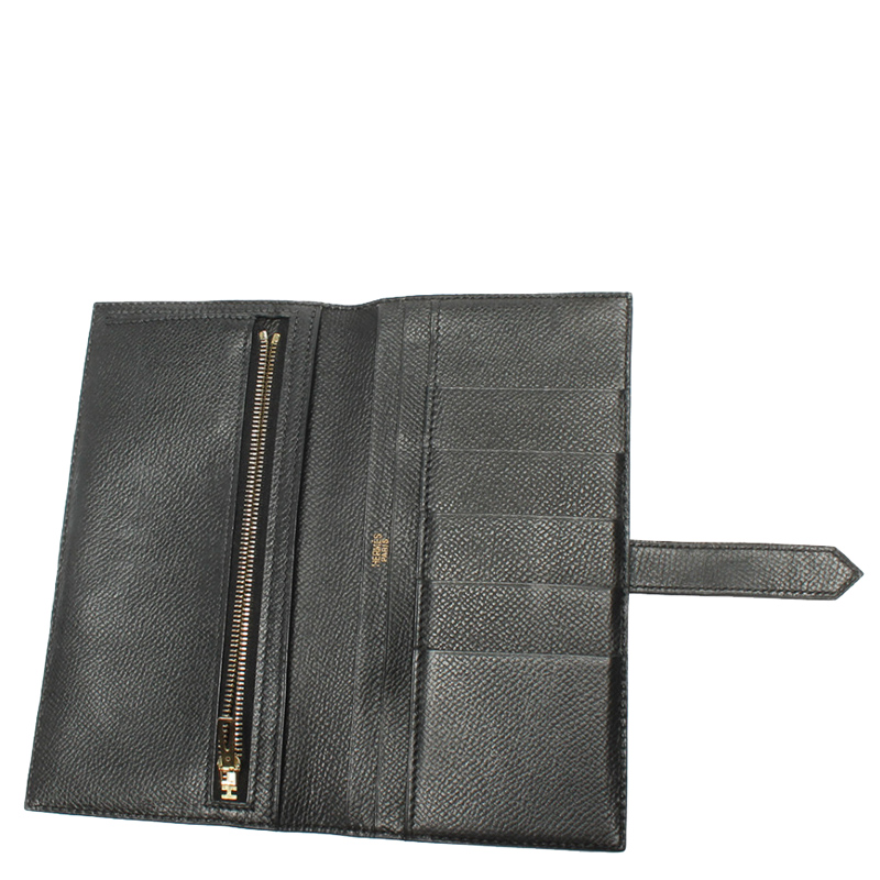 

Hermes Black Leather Bi-fold Wallet