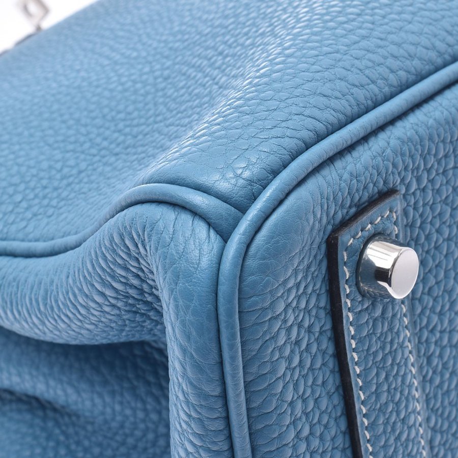 Hermès Birkin 30 Straußenleder Grau Hardware Palladium-tasche-bag