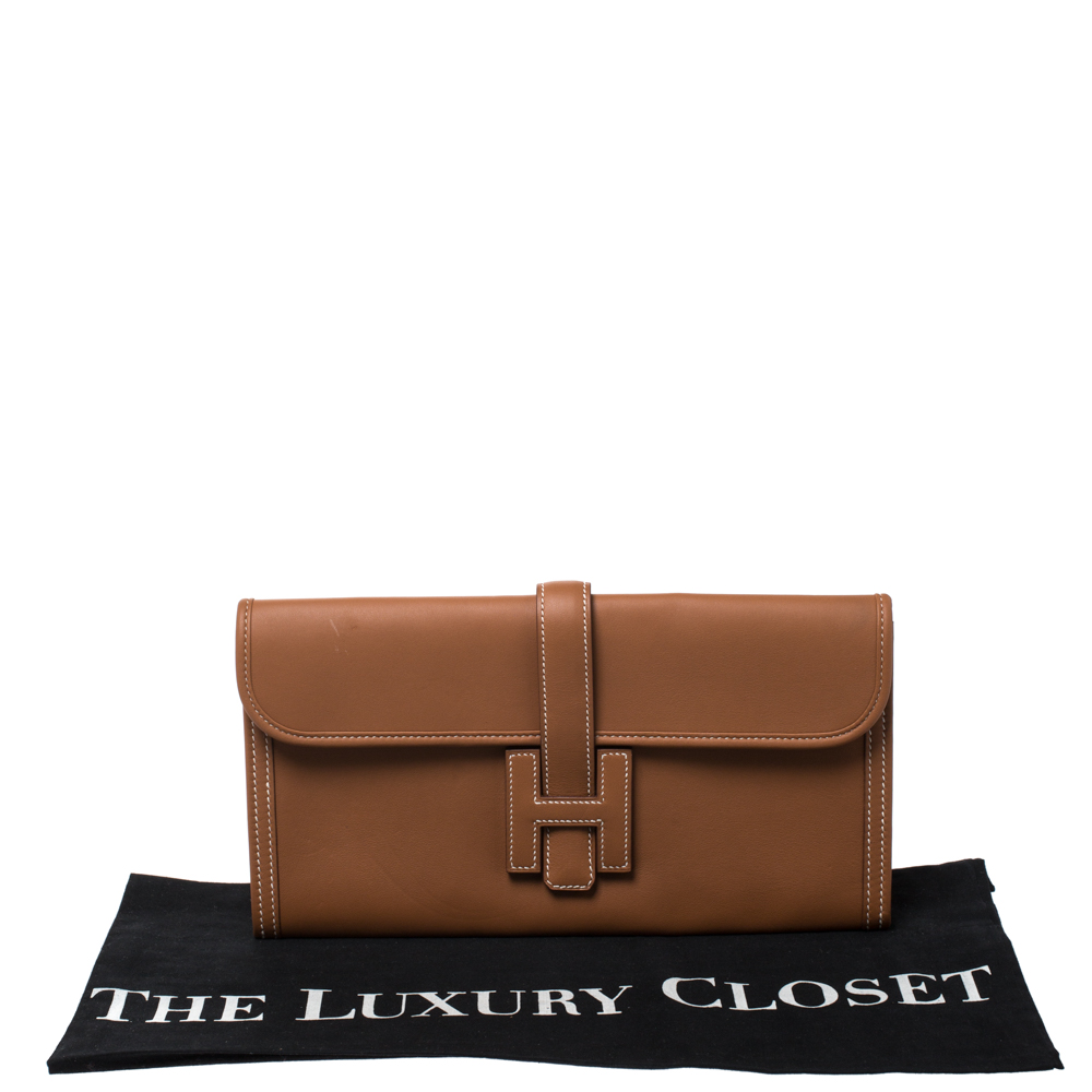 Hermes Jige Elan 29 Rose Sakura Clutch Bag Swift Leather – Mightychic
