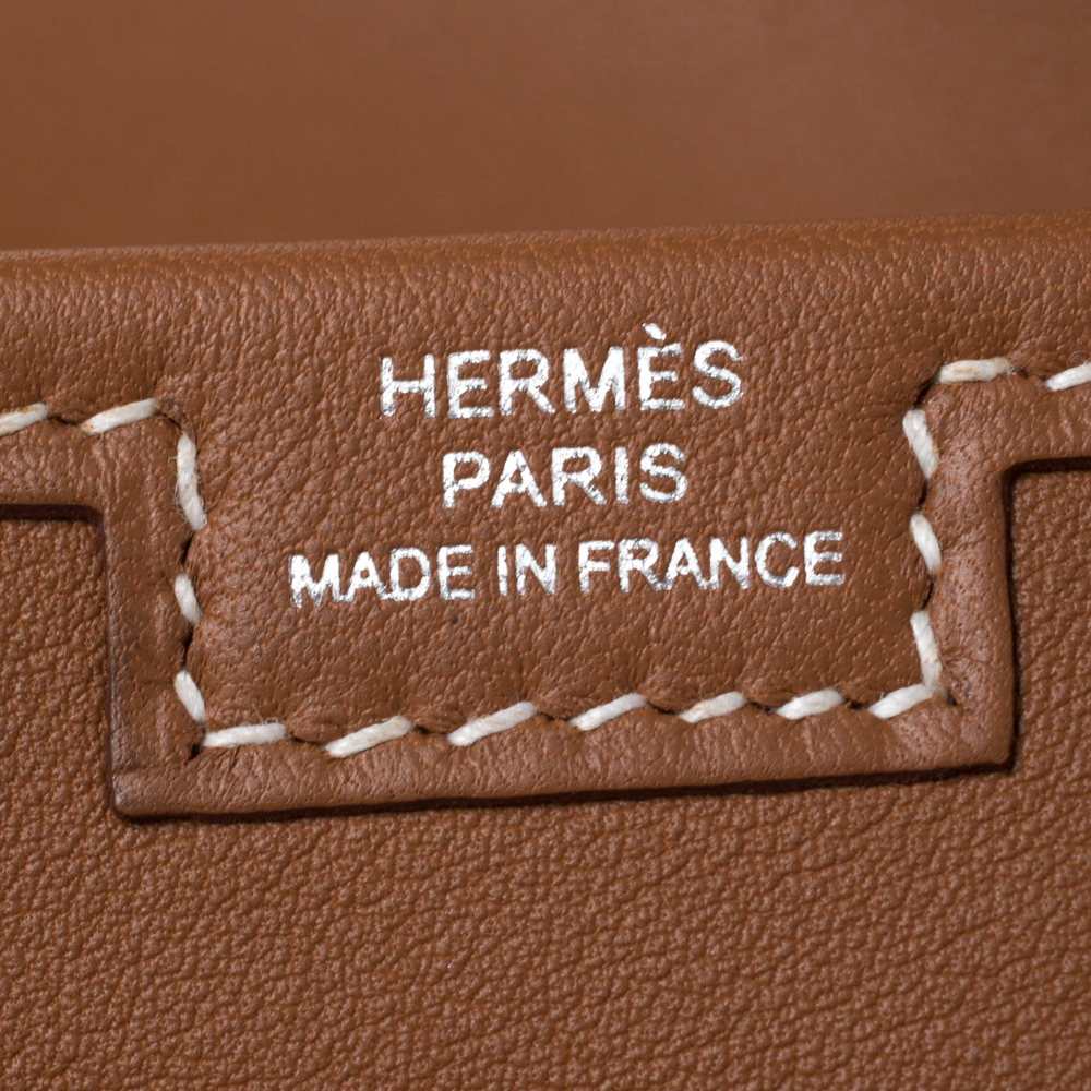 Hermès Jige Clutch Swift Tabac