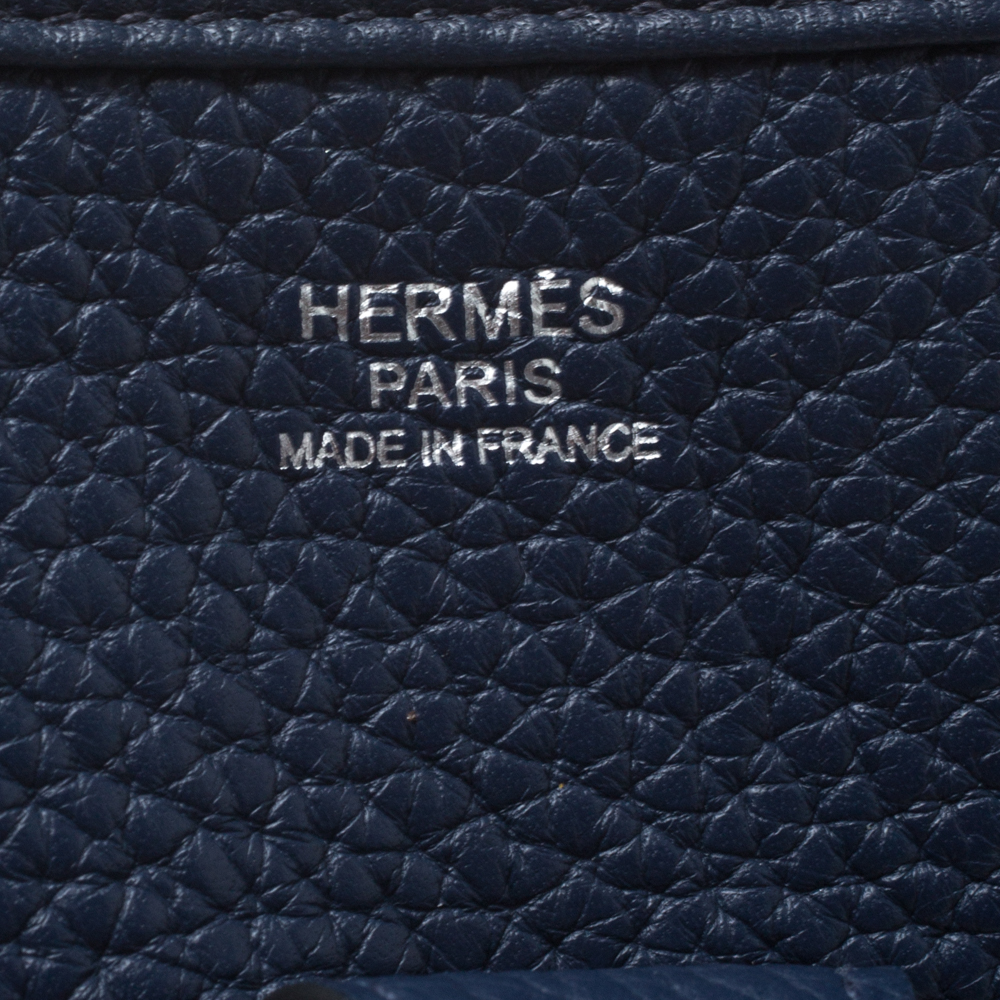 Hermès Evelyne PM Bag Blue Clemence Leather in 2023