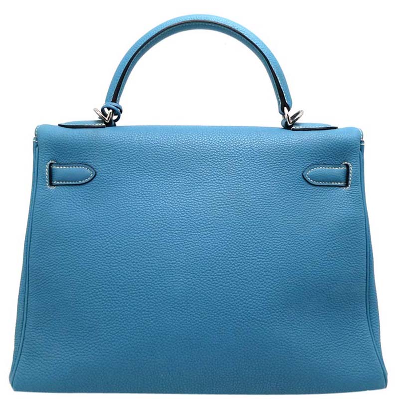 

Hermes Blue Jean Togo Leather Palladium Hardware Kelly 32 Bag