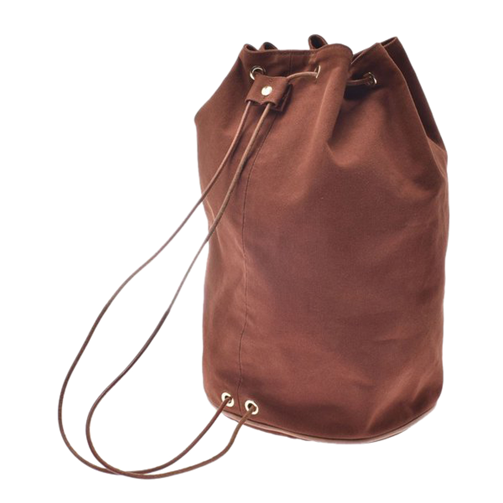 

Hermes Brown Canvas Polochon Mimile Bag