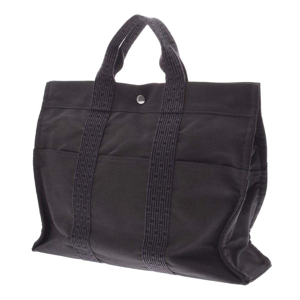 

Hermes Grey Canvas Herline MM Bag