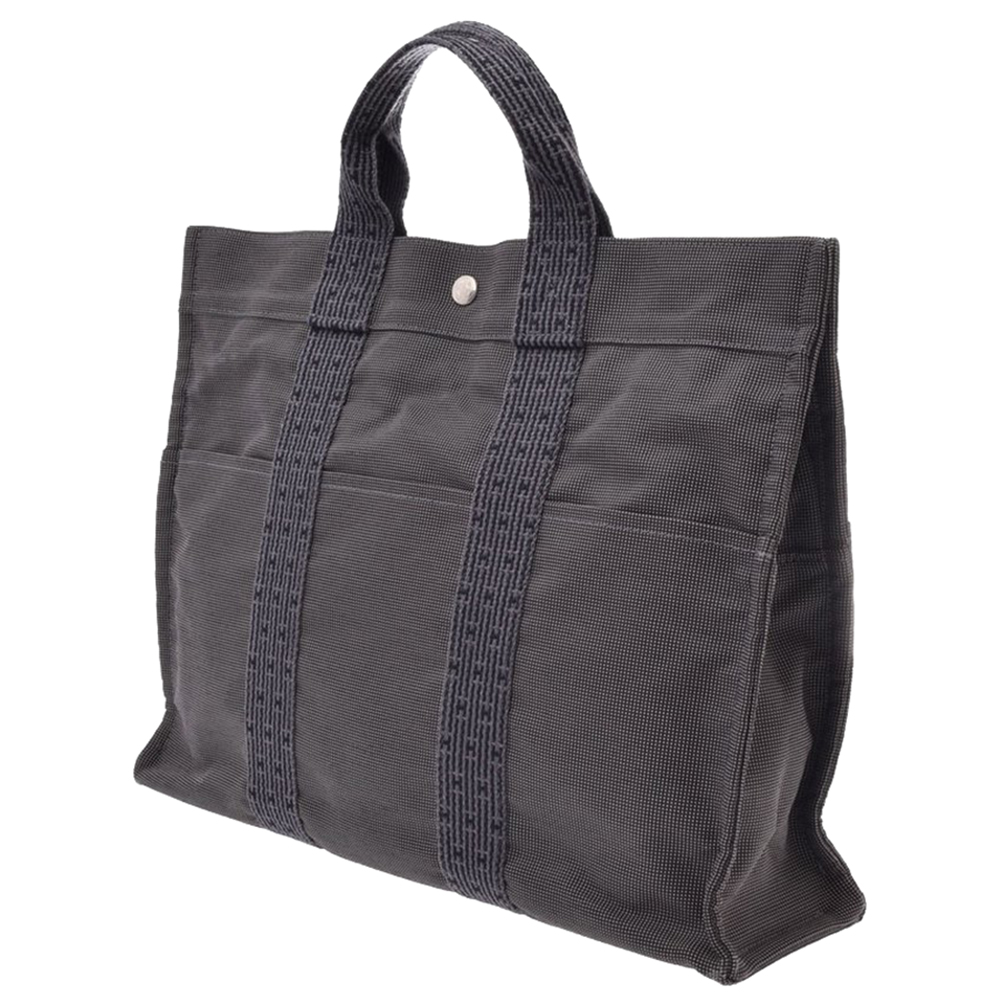 

Hermes Grey Canvas Herline MM Tote Bag