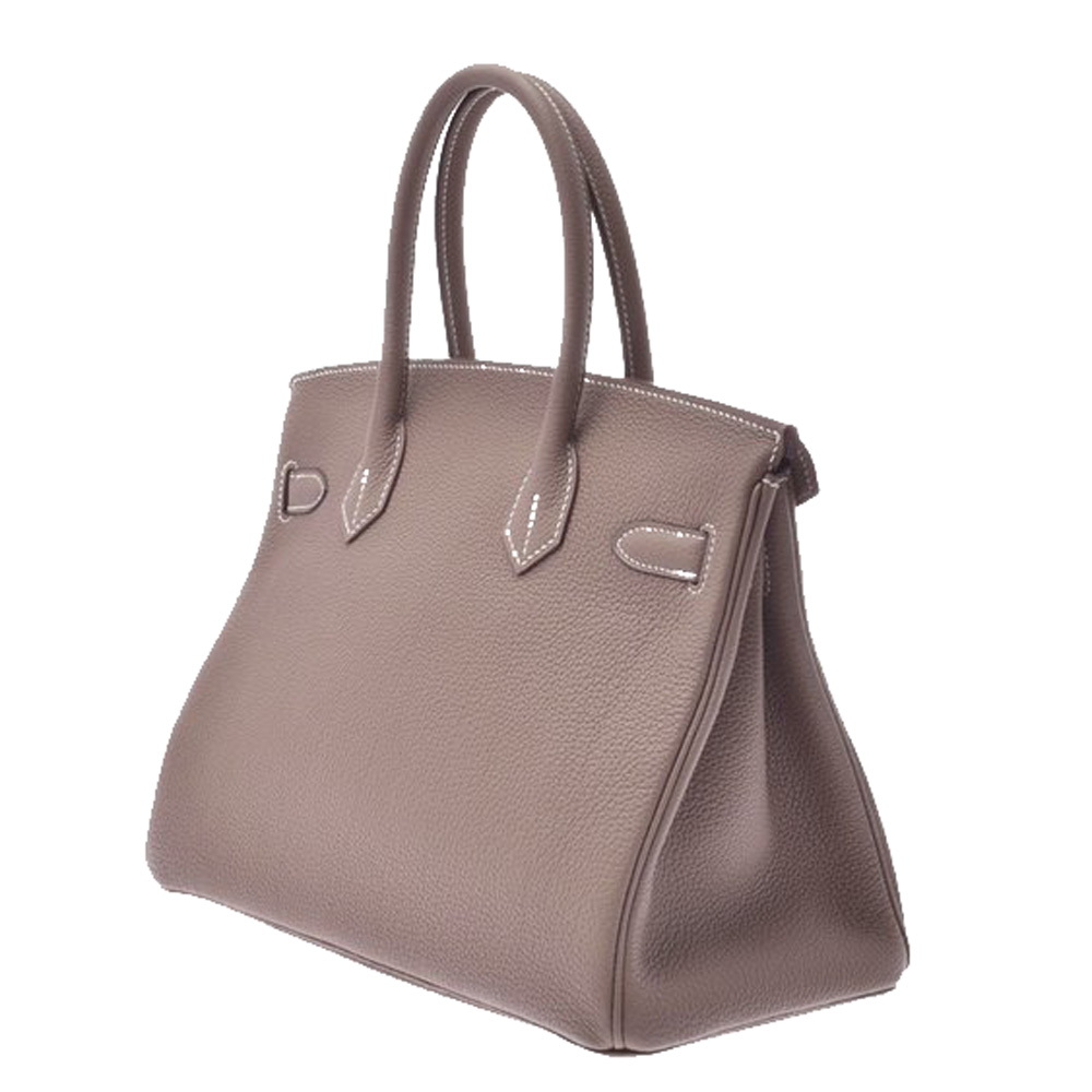 

Hermes Gray Togo Leather Palladium Hardware Birkin 30 Bag, Grey