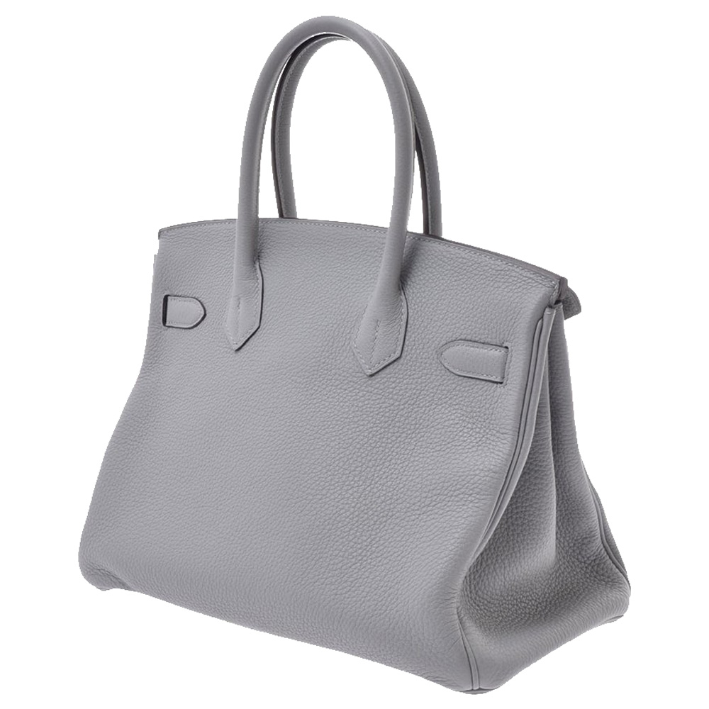 

Hermes Gray Togo Leather Palladium Hardware Birkin 30 Bag, Grey