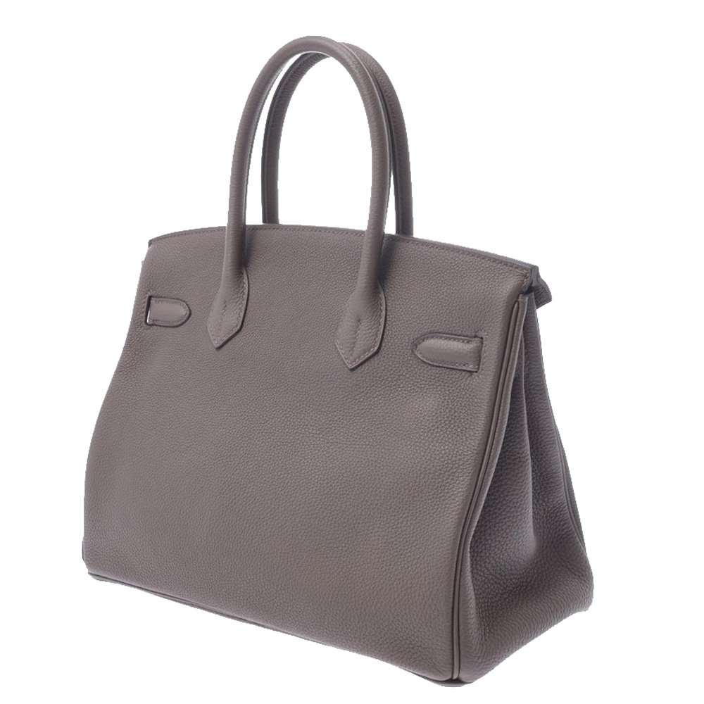 

Hermes Taupe Togo Leather Palladium Hardware Birkin 30 Bag, Grey