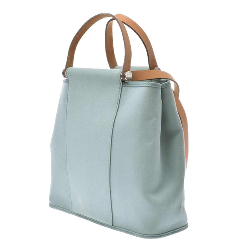 

Hermes Blue Canvas And Leather Kavac PM Bag