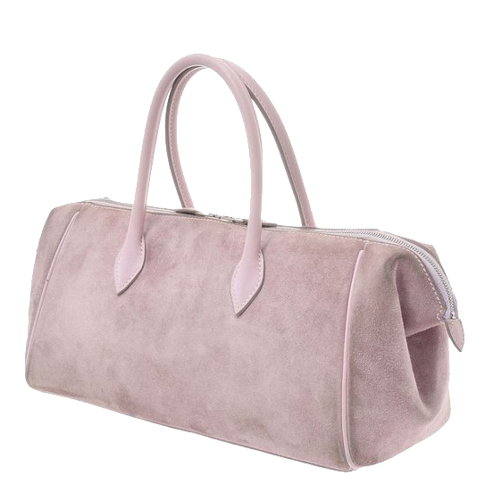 

Hermes Pink Suede Paribonne Bay PM Bag