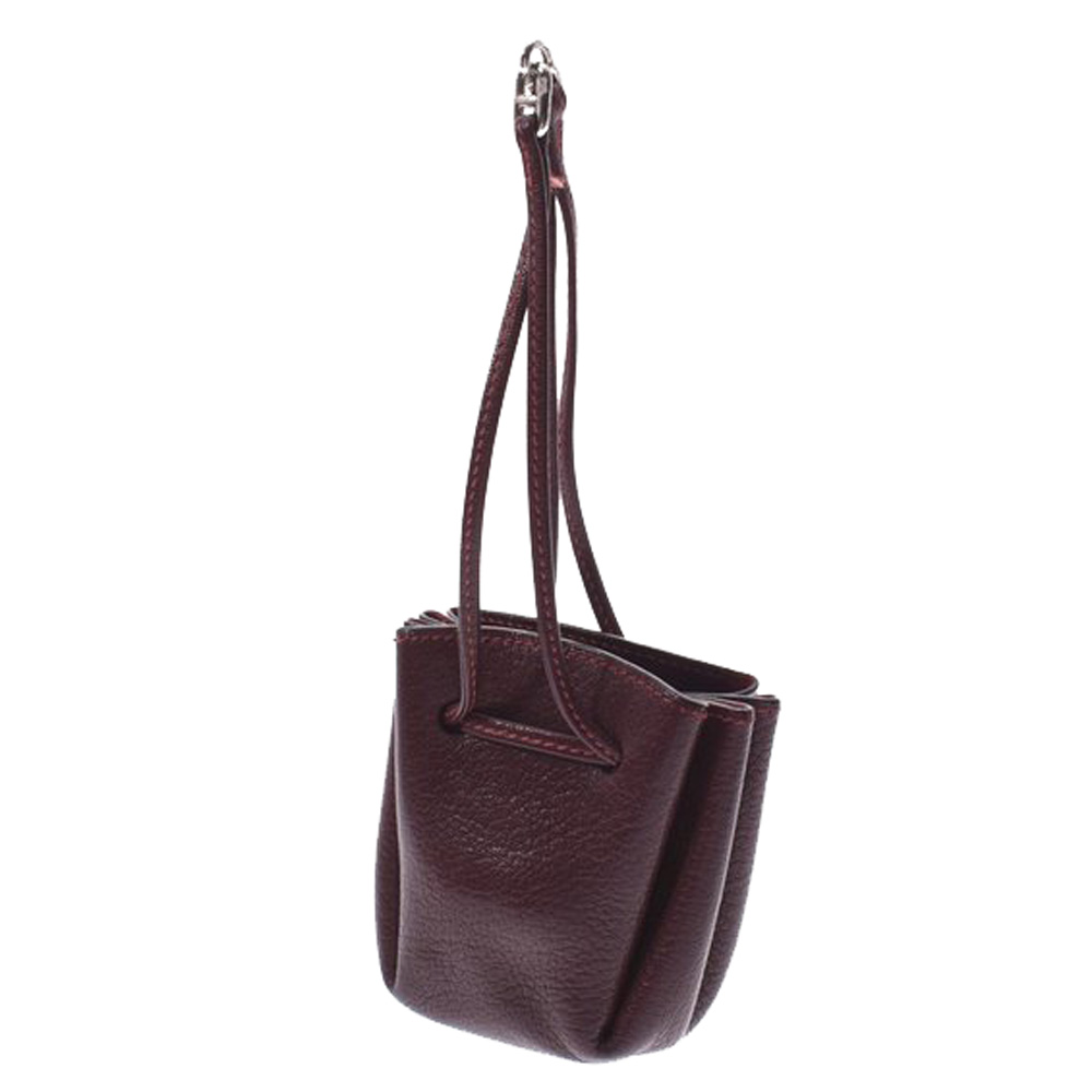 

Hermes Bordeaux Leather Vespa Pouch Bag, Burgundy