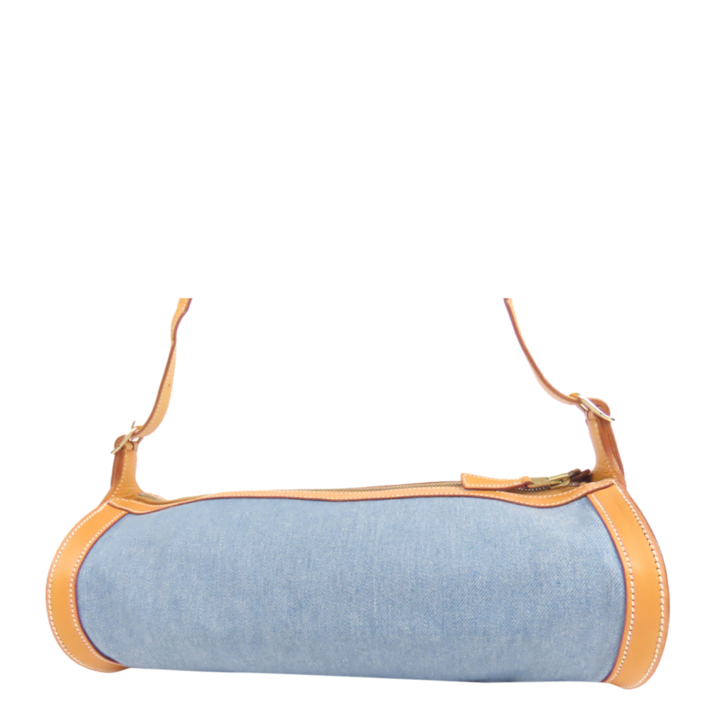 

Hermes Blue/Brown Denim Doremi Shoulder Bag