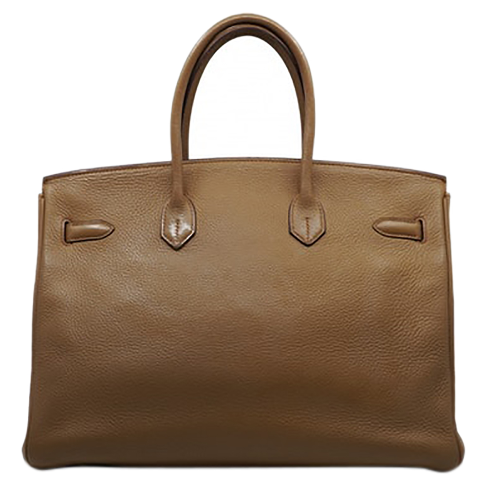 

Hermes Camel Togo Leather Palladium Hardware Birkin 35 Bag, Brown