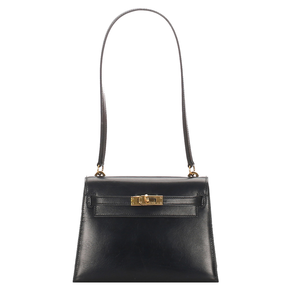 Hermès 20cm Kelly Mini II Black Box Calf Gold Hardware – Privé Porter