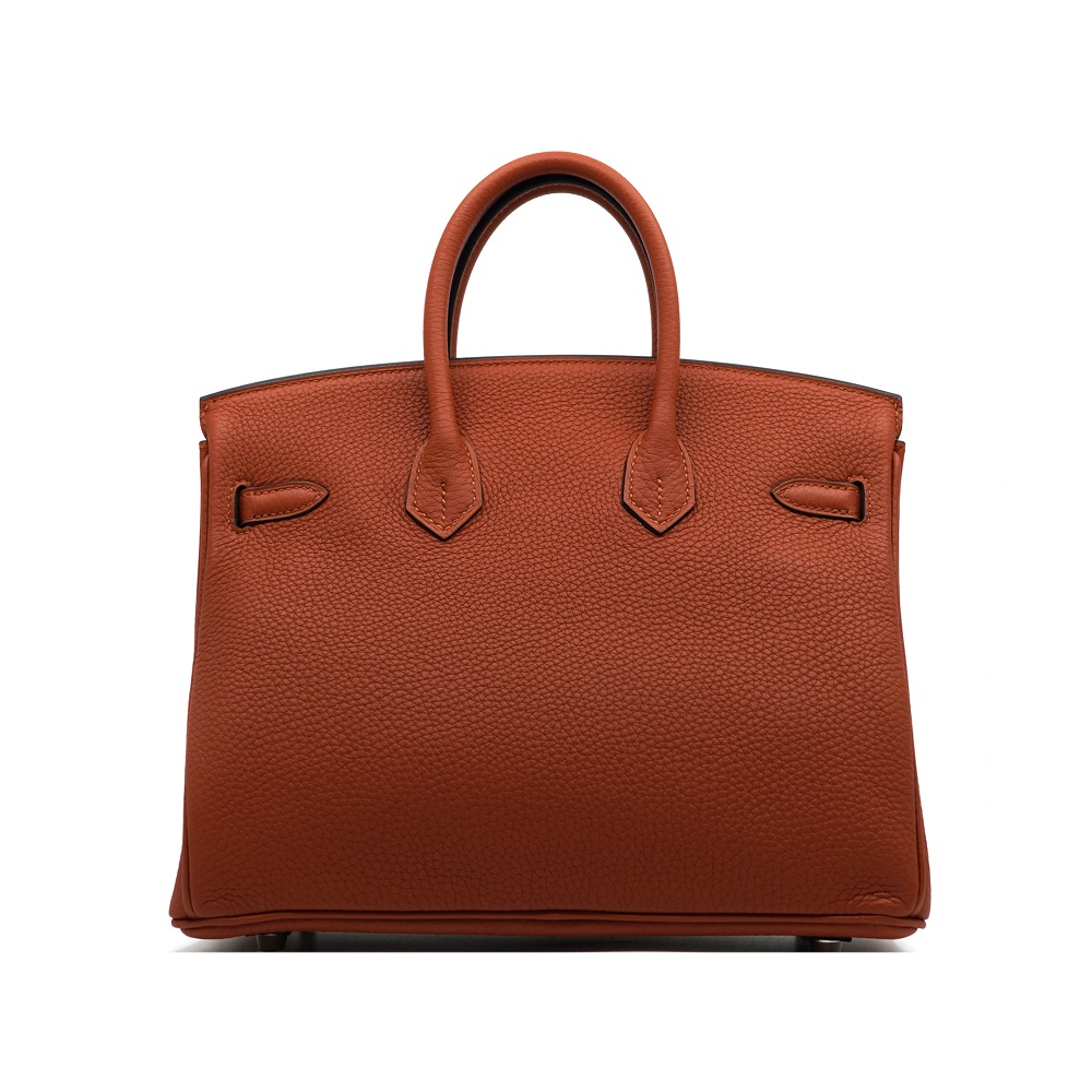 

Hermes Brown Togo Leather Palladium Hardware Birkin 25 Bag