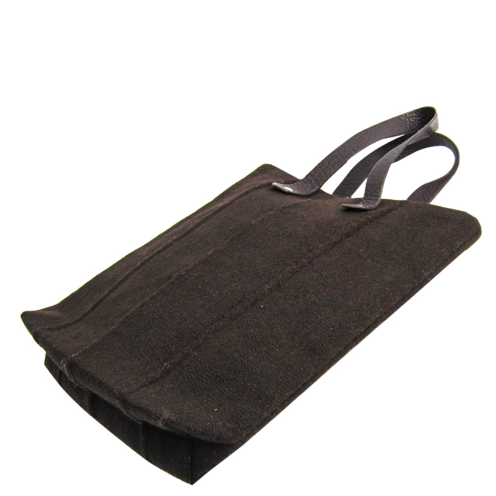 

Hermes Chocolate Wool And Cotton Ahmedabad Cabass Tote, Brown