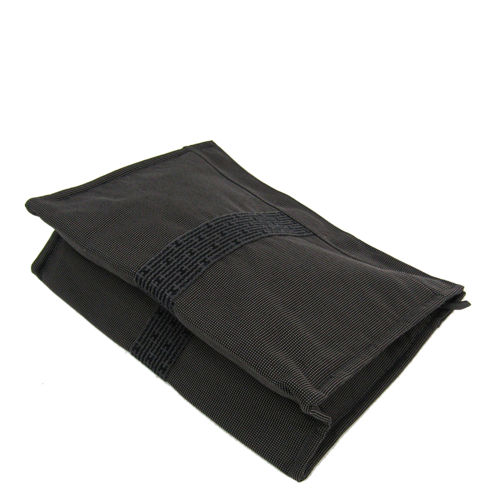 

Hermes Grey Canvas Herline Clutch