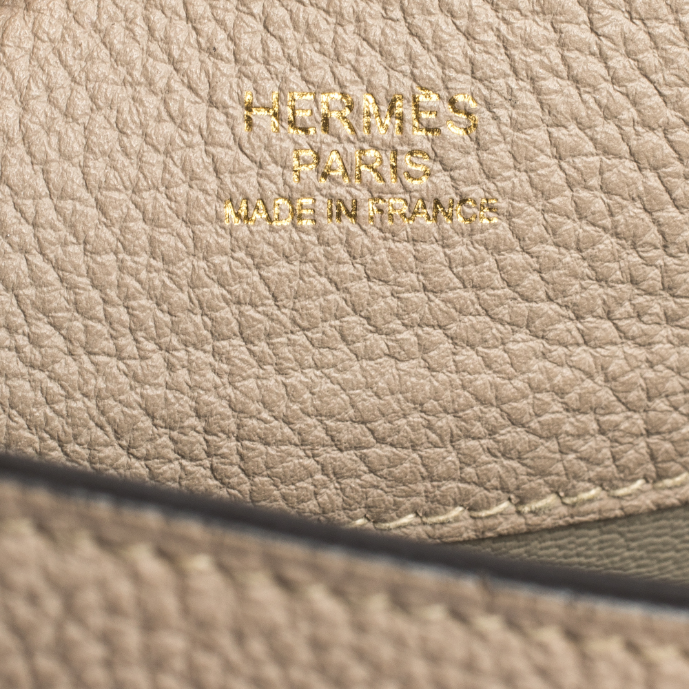 Hermes 22cm Gris Tourterelle Togo Leather Palladium Plated So Kelly Bag -  Yoogi's Closet