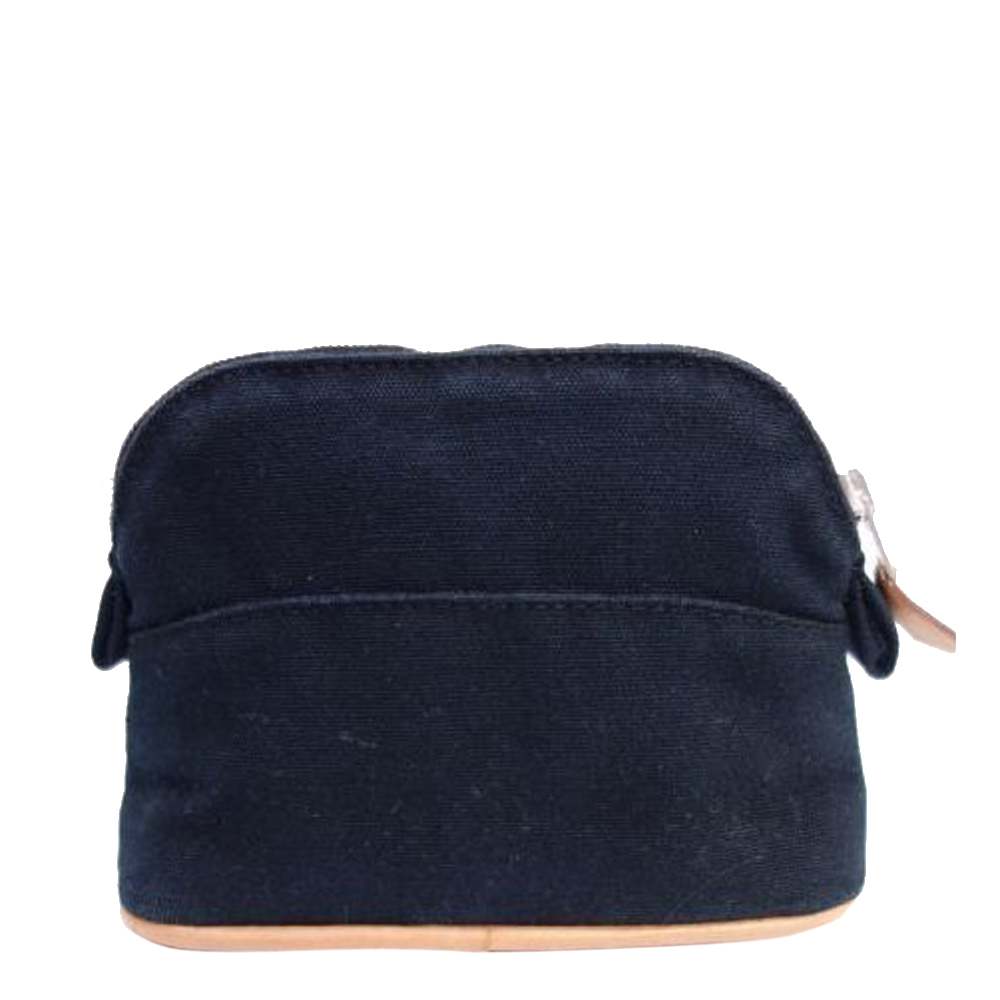 

Hermes Black Canvas Bolide Pouch Bag