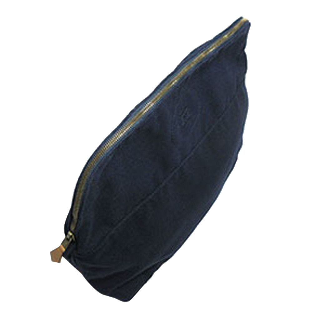 

Hermes Navy Blue Canvas Bolide Pouch Bag