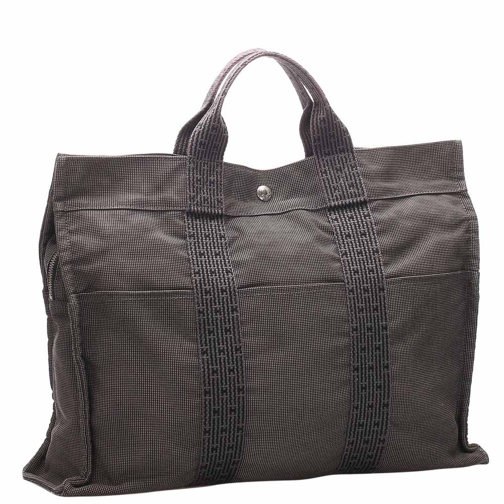 

Hermes Grey Canvas Fourre Tout MM Tote Bag