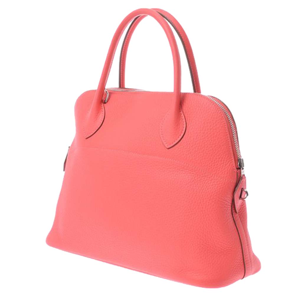 

Hermes Rose Clemence Leather Bolide 31 Bag, Pink