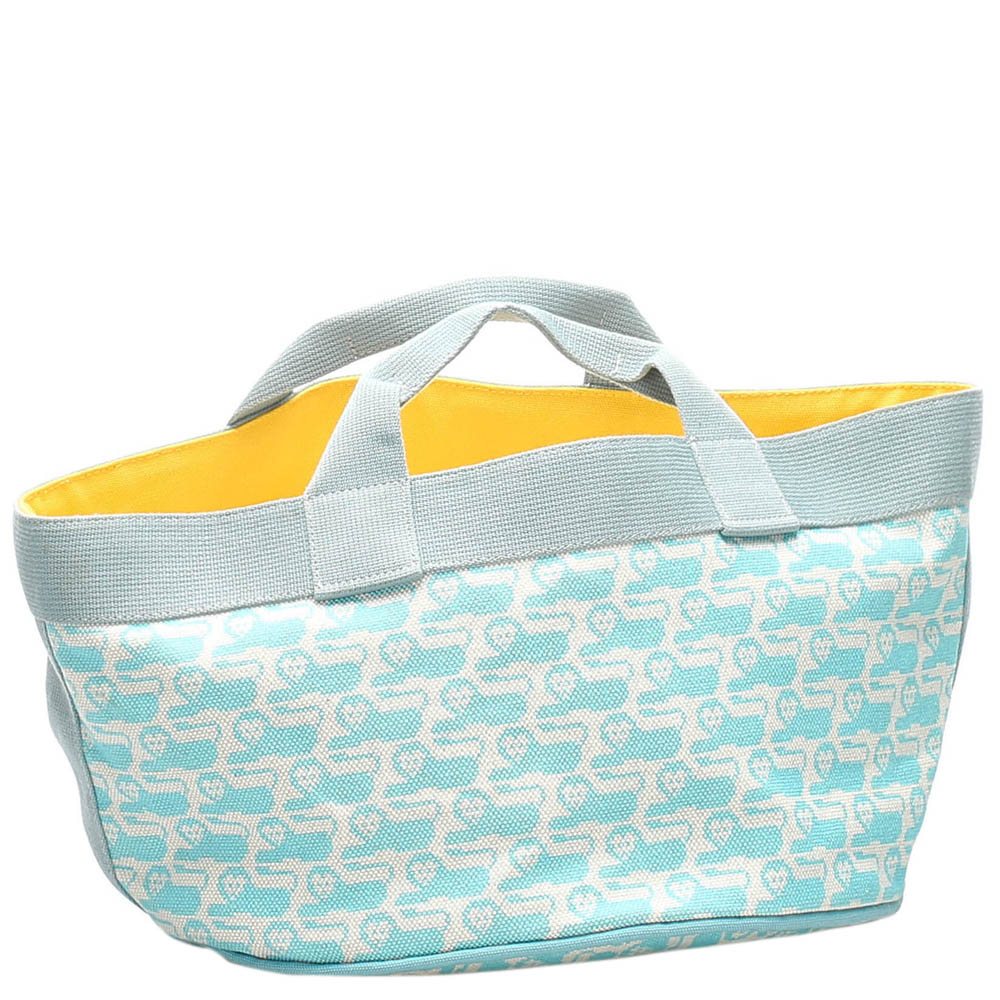 

Hermes Blue Canvas Animaux Pixel Tote Bag