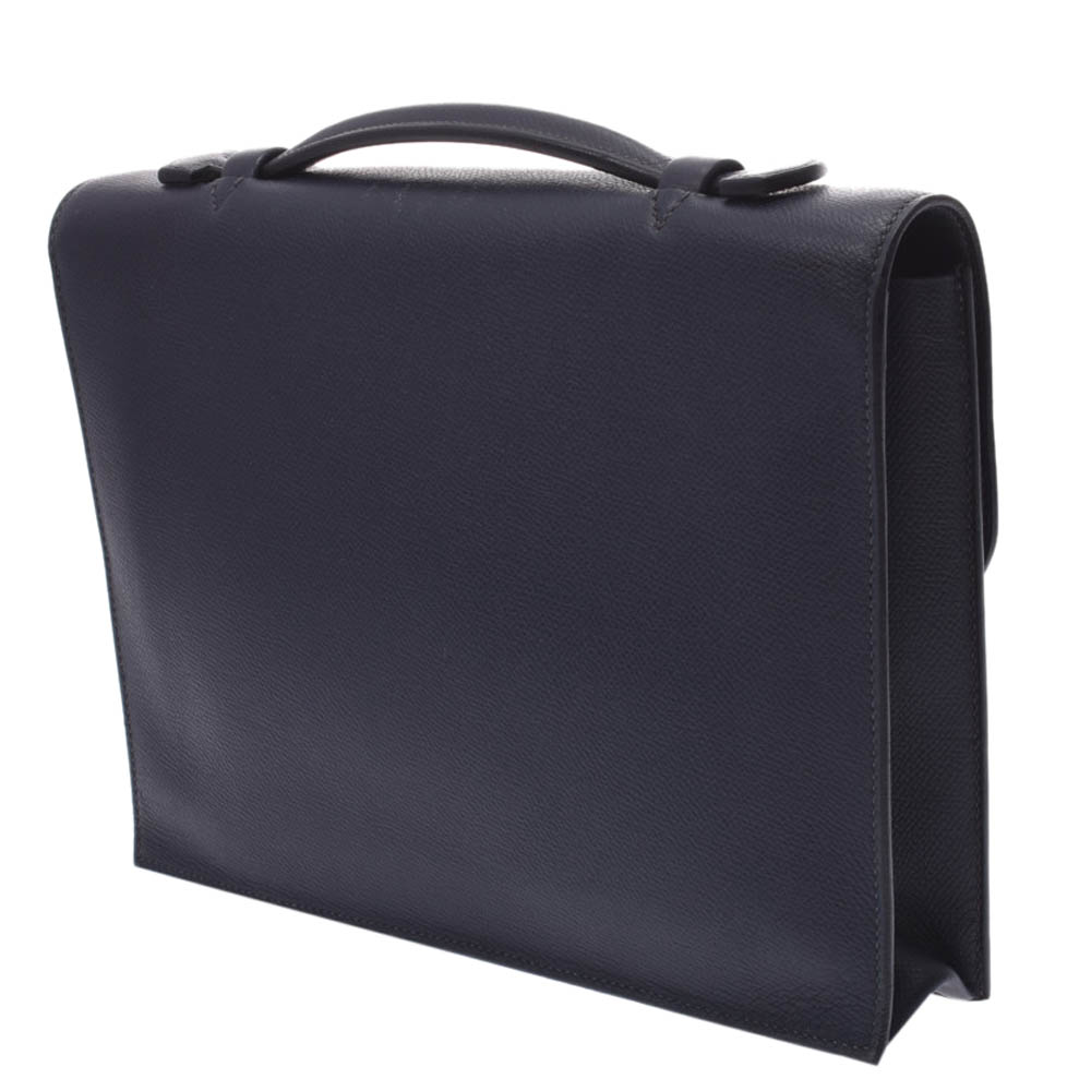 

Hermes Navy Blue Leather Sac a Depeches Bag