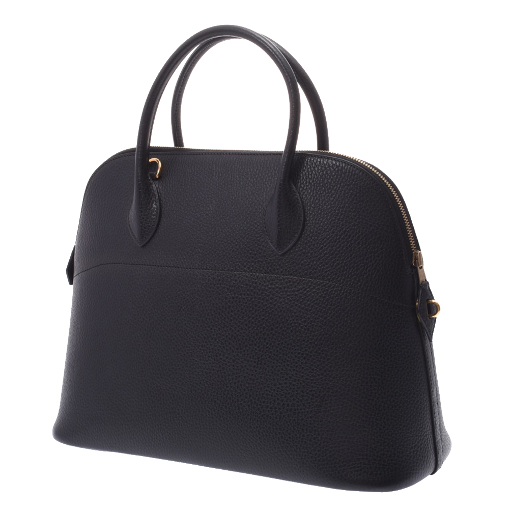 

Hermes Black Leather Shooting Star Ardennes Bolide 37 Bag