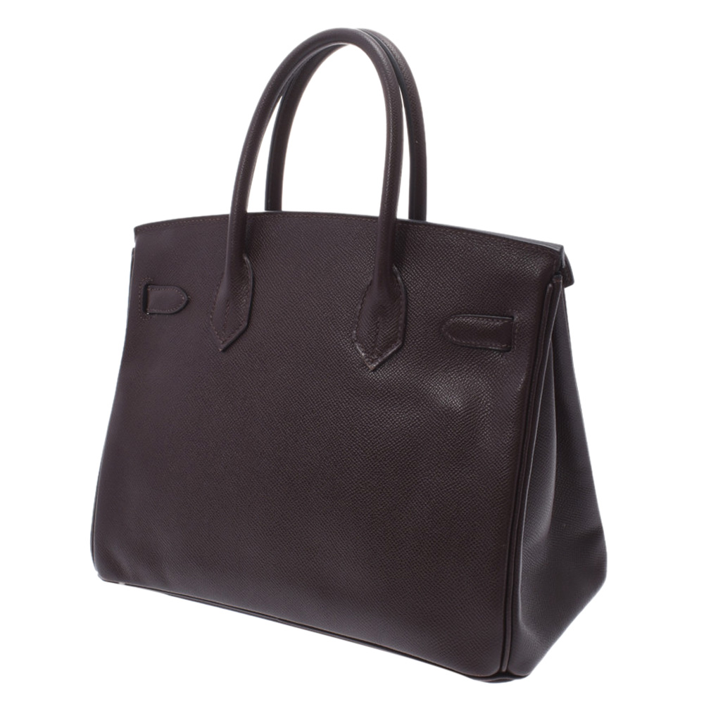 

Hermes Brown Epsom Leather Birkin 30 Bag
