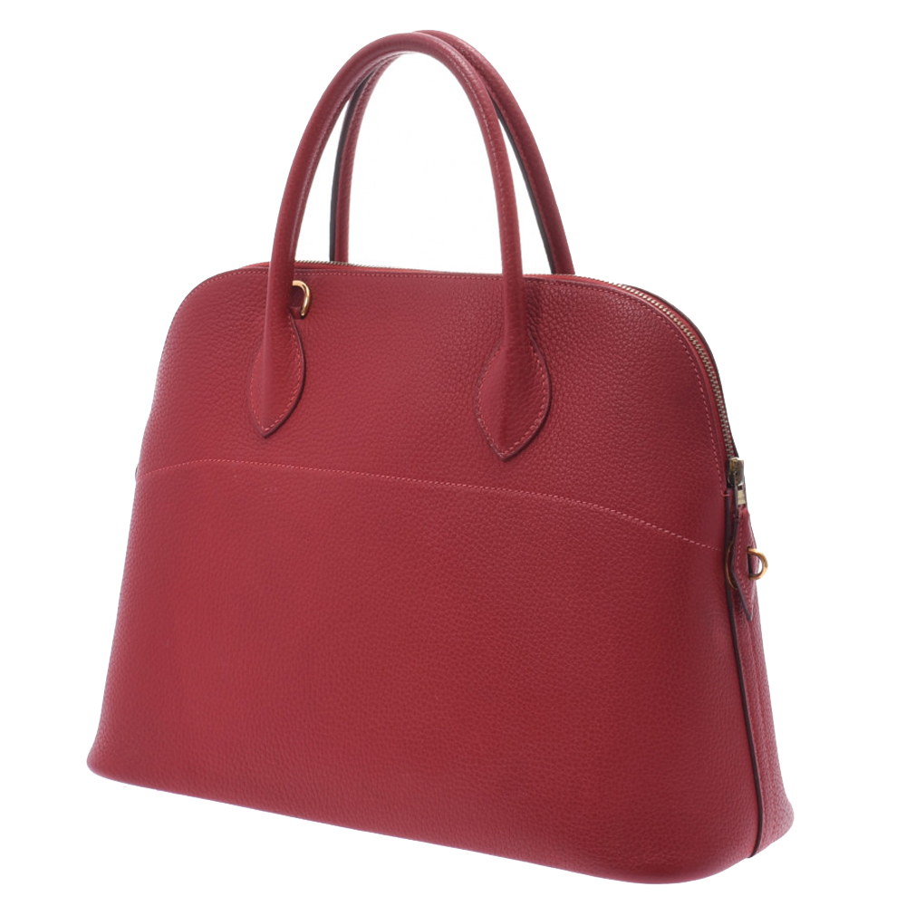 

Hermes Red Fjord Leather Bolide 35 Bag