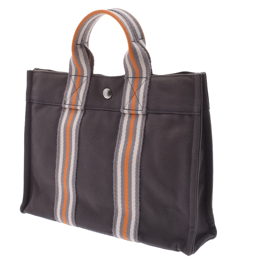 

Hermes Grey Canvas Fourre Tout MM Bag