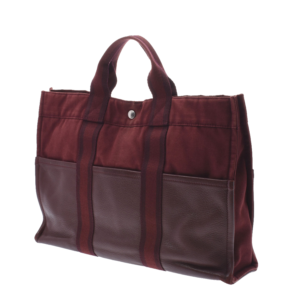 

Hermes Brown Canvas Fourre Tout Bag
