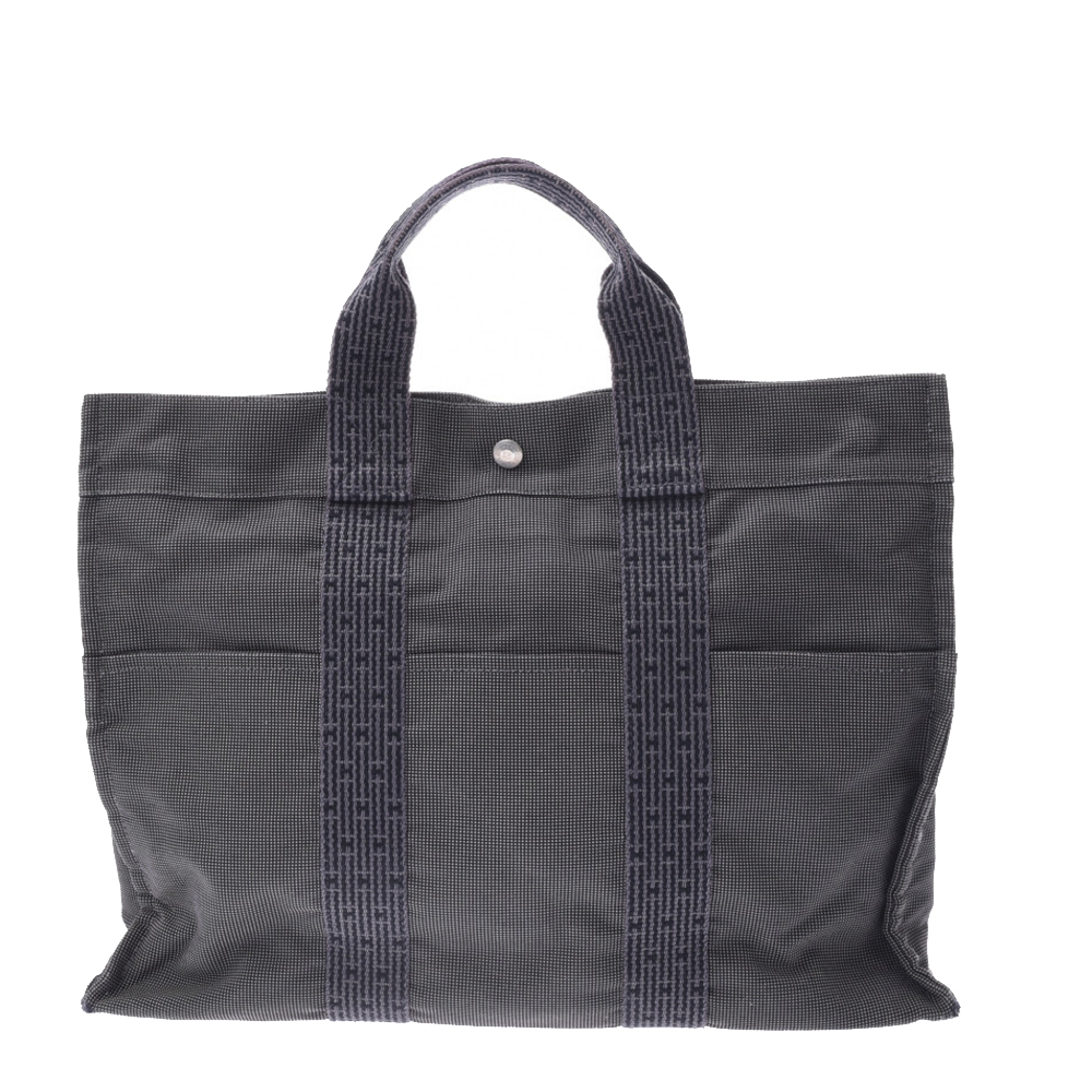 Pre Owned Hermes Grey Canvas Herline GM Bag
