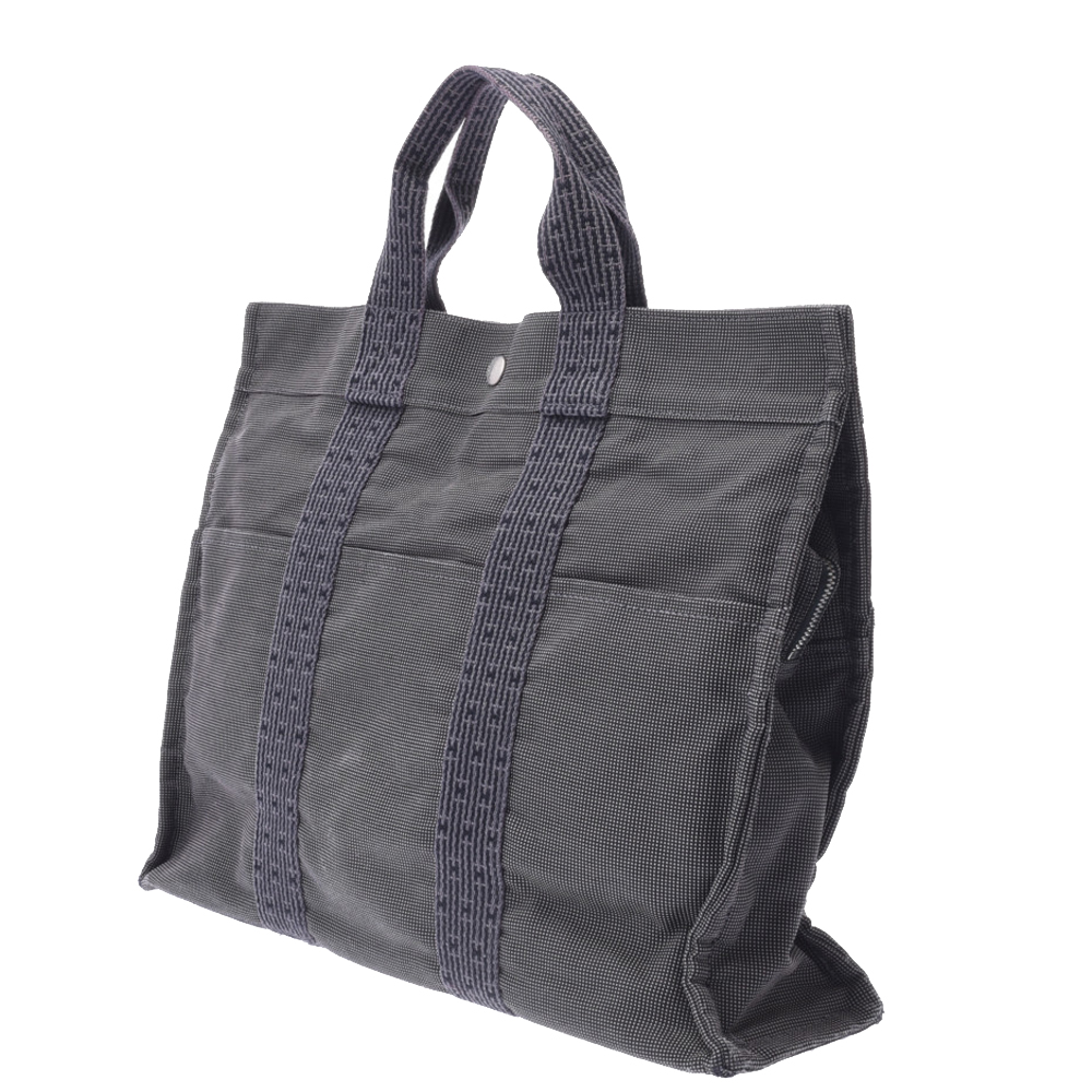 

Hermes Grey Canvas Herline GM Bag