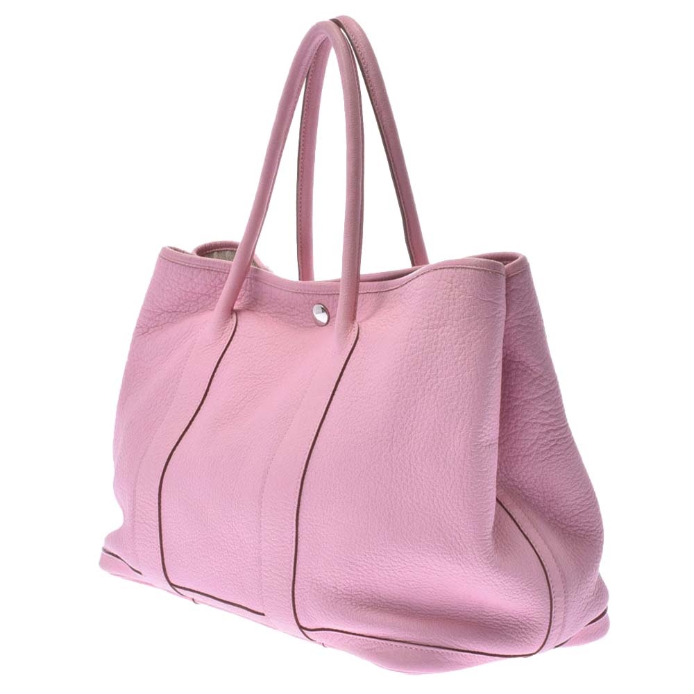 

Hermes Pink Leather Garden Party 36 Tote Bag