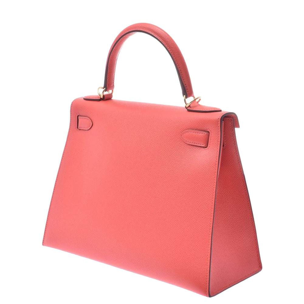 

Hermes Pink Epsom Leather Kelly Sellier 28 Bag