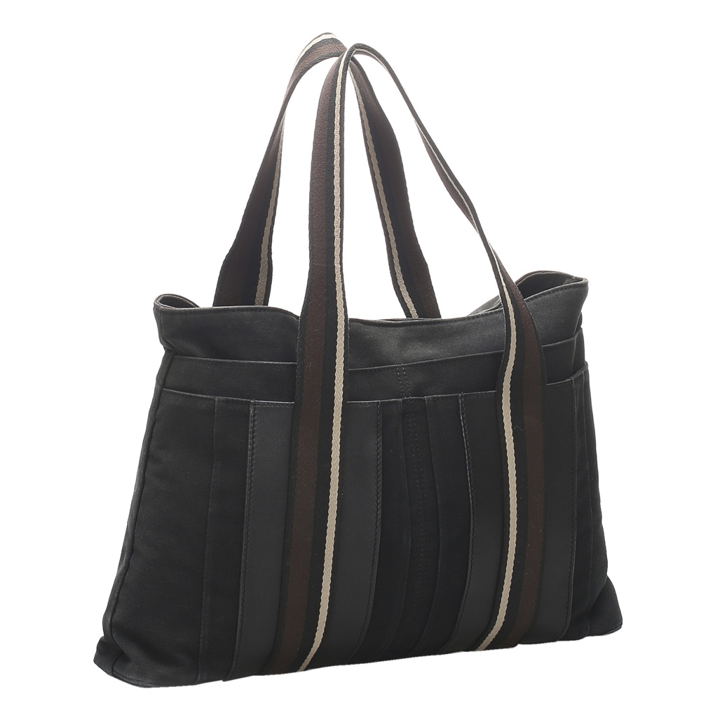 

Hermes Black/Brown Sac Troca Horizontal MM Tote Bag