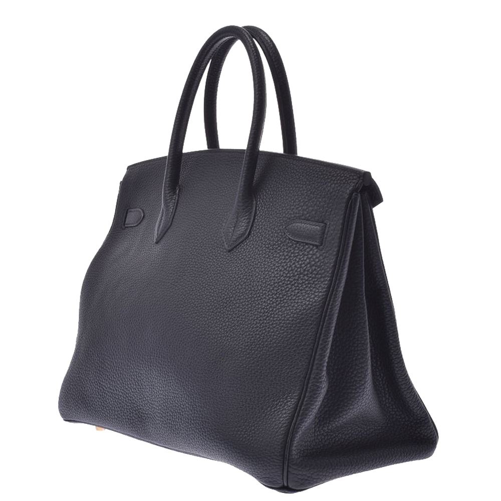 

Hermes Black Togo Leather Birkin 35 Bag