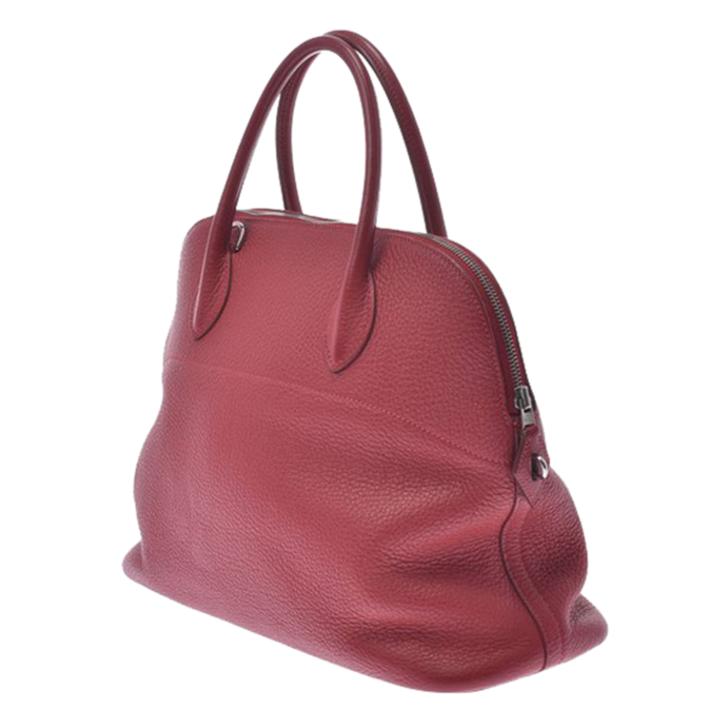 

Hermes Red Clemence Leather Bolide 35 Bag