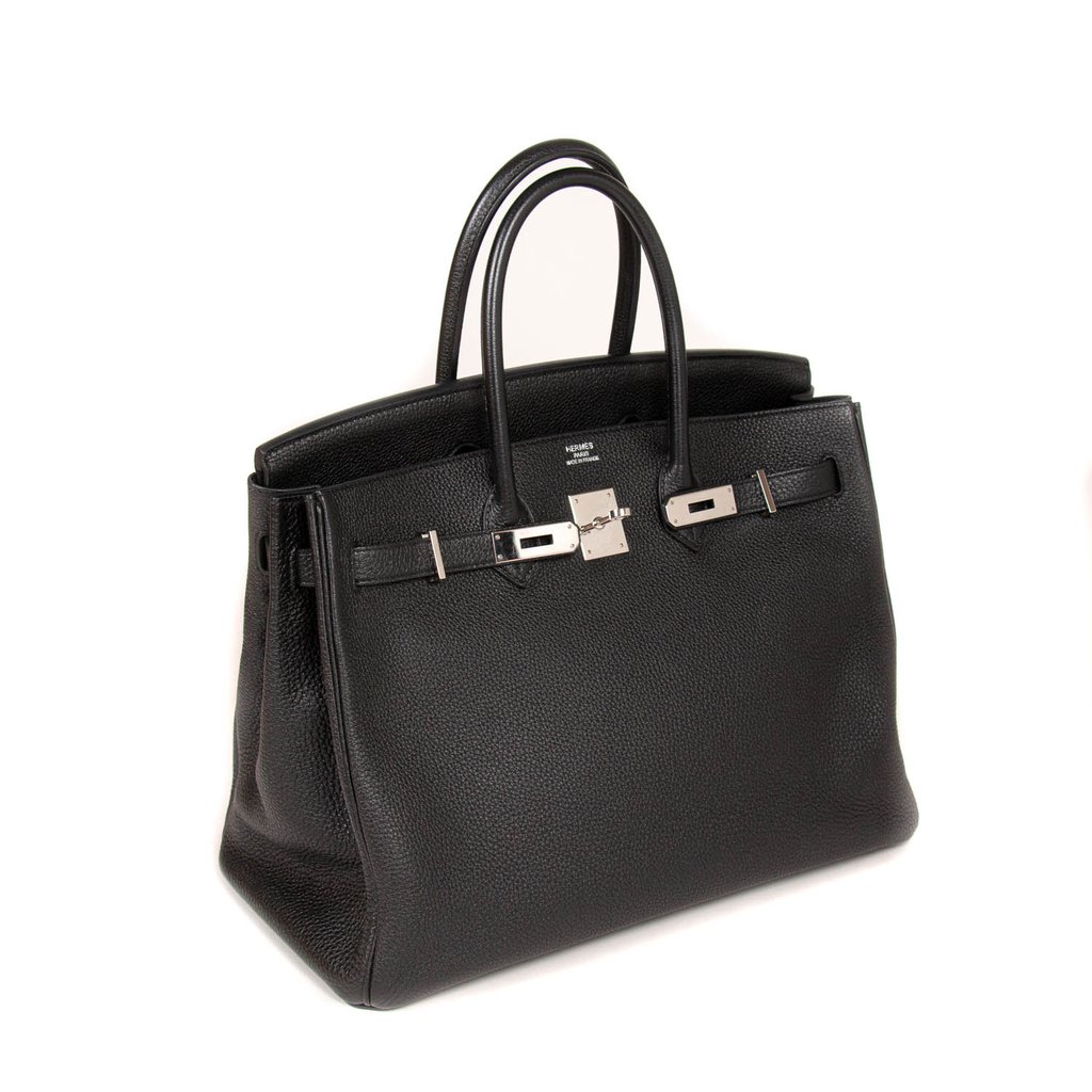 

Hermès Black Togo Leather Palladium Hardware Birkin 35 Bag